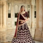 Maroon Golden Lehenga